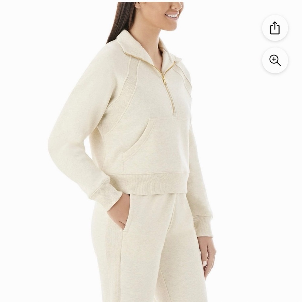 Brand New 2 pc  Member's Mark Women's Fleece Half-Zip Pullover and sweat pants